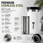 Panth Hydrate 380ml Stainless Steel Vacuum Insulated Travel Tumbler | Leakproof Coffee Mug | Hot & Cold Thermal Cup