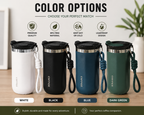 Panth Hydrate 380ml Stainless Steel Vacuum Insulated Travel Tumbler | Leakproof Coffee Mug | Hot & Cold Thermal Cup