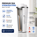 Panth Hydrate premium food grade stainless steel vacuum insulated travel tumbler