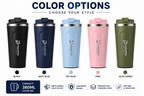Panth Hydrate 380ml Stainless Steel Vacuum Insulated Travel Tumbler | Leakproof Coffee Mug | Hot 6H & Cold 12H