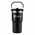 Panth Hydrate 20oz stainless steel travel tumbler with handle and flip straw lid