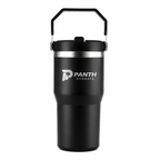 Panth Hydrate 20oz stainless steel travel tumbler with handle and flip straw lid