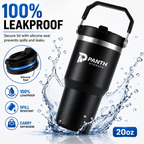 Panth Hydrate leakproof travel tumbler with handle and flip straw design