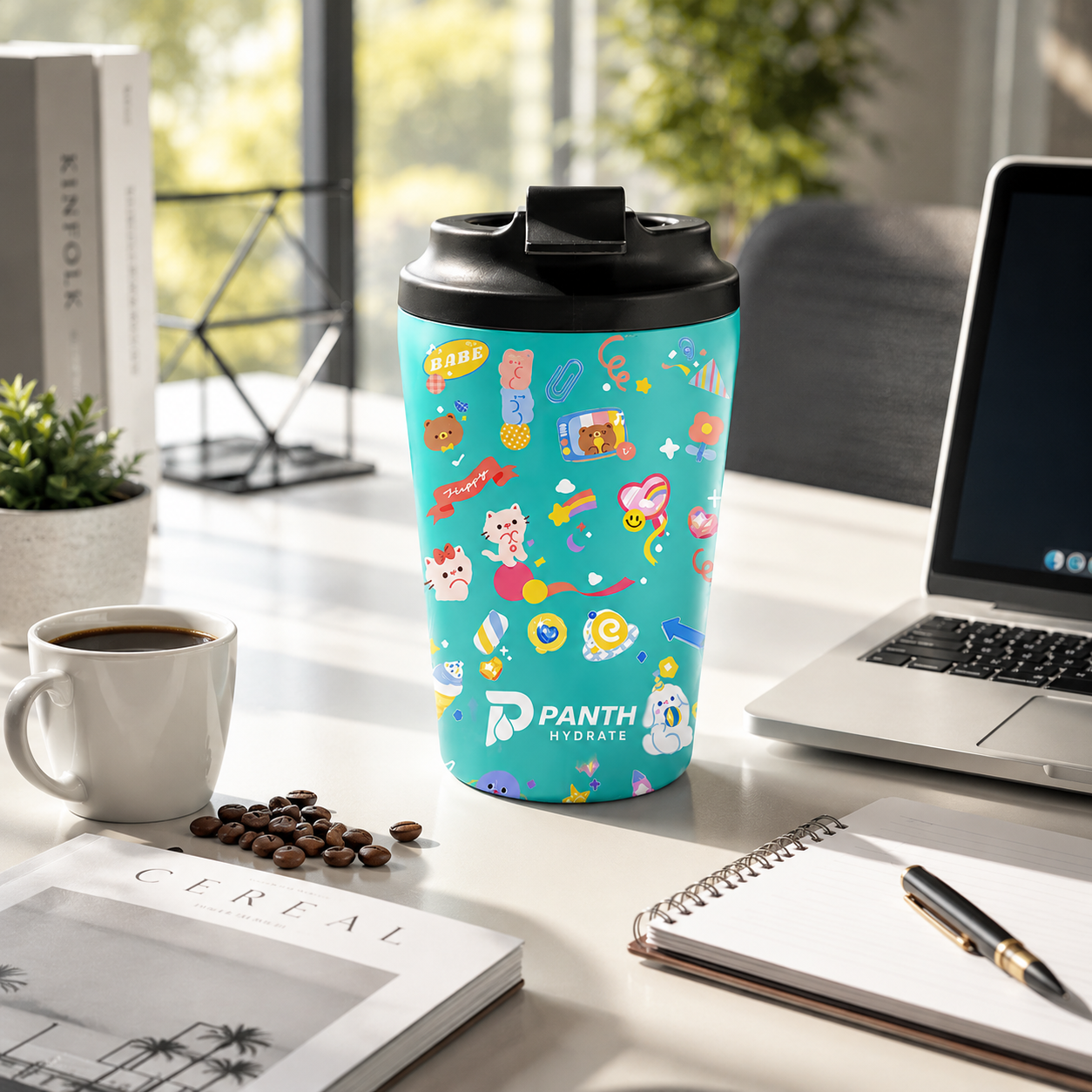 12oz Double Wall Stainless Steel Insulated Tumbler Leakproof Travel Coffee Mug With Lid