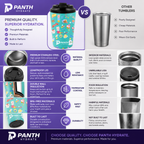 12oz Double Wall Stainless Steel Insulated Tumbler Leakproof Travel Coffee Mug With Lid