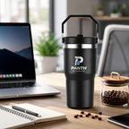 Tour Water Bottles 20oz Travel Coffee Mug Reusable Vacuum Cup Tumbler Flip Straw With Handle