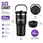 Tour Water Bottles 20oz Travel Coffee Mug Reusable Vacuum Cup Tumbler Flip Straw With Handle