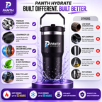 Tour Water Bottles 20oz Travel Coffee Mug Reusable Vacuum Cup Tumbler Flip Straw With Handle