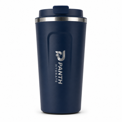 Panth Hydrate 380ml Stainless Steel Vacuum Insulated Travel Tumbler Leakproof Coffee Mug White
